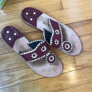 *SALE* Jack Rogers Burgundy and Gold